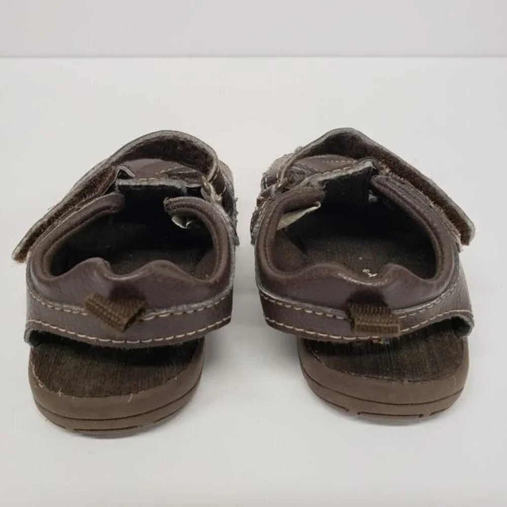 Healthtex Toddler Boy Brown Sandals Size 4 - Picture 3 of 6